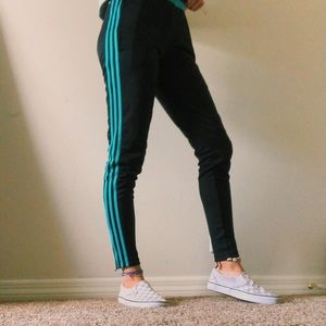 ✰ADIDAS✰ 3 stripe pants {teal}